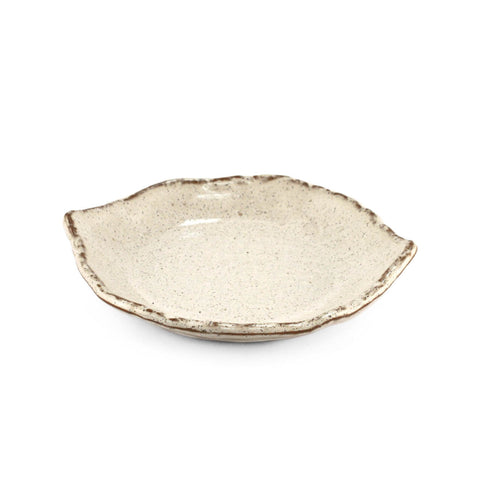 White Glazed Leaf Shaped Plate Kozara 6.18