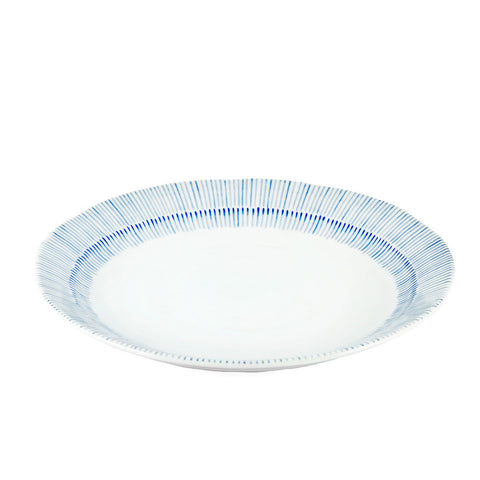 Kyo Tokusa Blue Lined Salad Plate 9.37