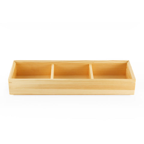 Kiwami Wooden 3 Compartment Bento Platter 12.1