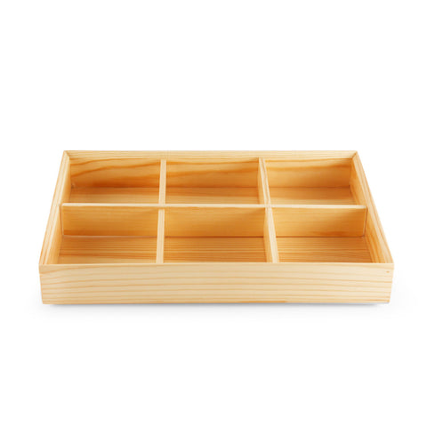 Kiwami Wooden 6 Compartment Bento Platter 12.2
