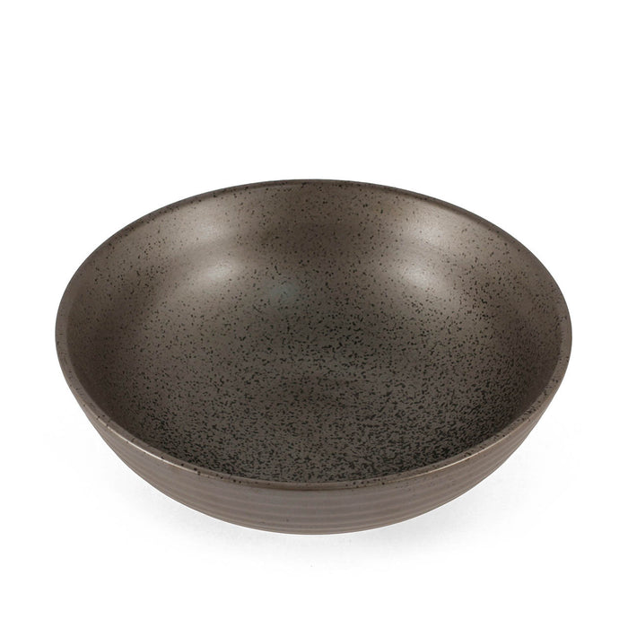 Metallic Grey Black Speckled Noodle Bowl 36 fl oz / 8" dia