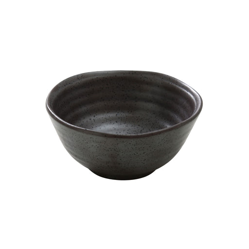 Metallic Gray Black Speckled Porcelain Soup Bowl 8 fl oz / 4.5" dia
