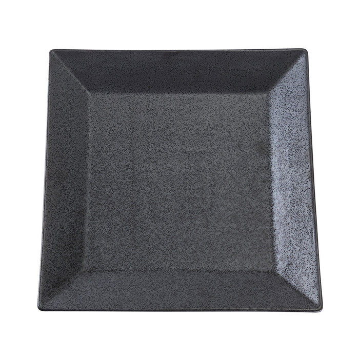 [Clearance] Black Speckled Porcelain Square Rimmed Plate 8" x 8"