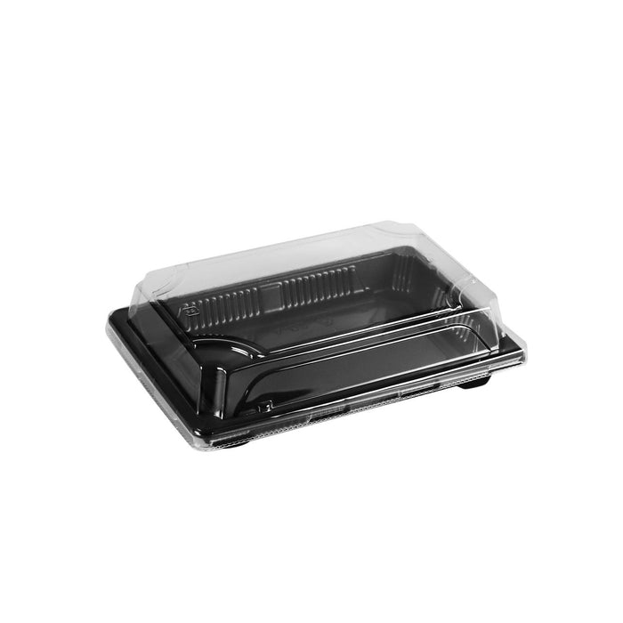 A-02HL Black Take Out Sushi Tray 7.3" x 4.9" (500/case)