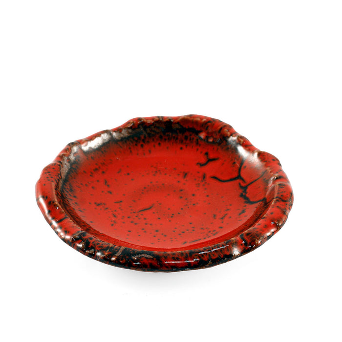 Red x Black Appetizer Plate 4.2" dia