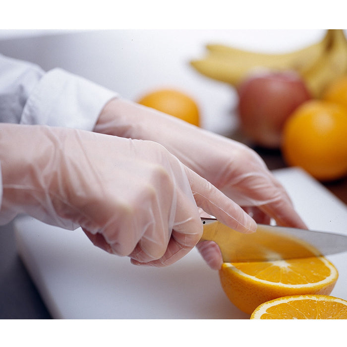 27 Micron Five-Finger-Squeeze Non-Stick Embossed Disposable Gloves S/M/L (200/pack)