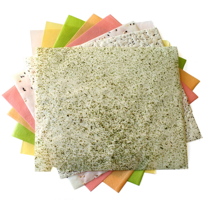 Gluten-Free Mamenorisan Soybean Paper Yellow (Turmeric, Paprika) 20 Sheets