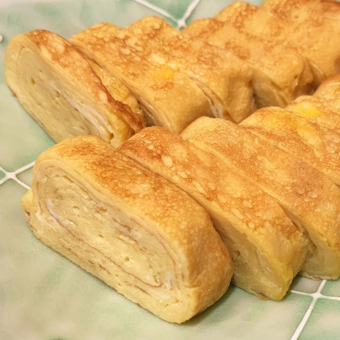 Japanese Omelet cooked with Summit Iron Tamagoyaki Omelet Pan 4.7" x 6.7"